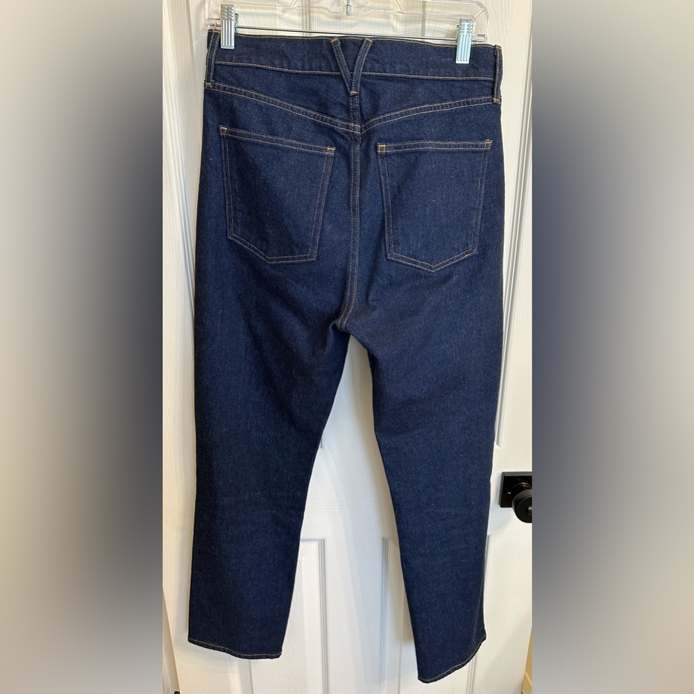 Veronica Beard Dark Denim Alenah Slim Straight High Rise Size 29 - Picture 9 of 10